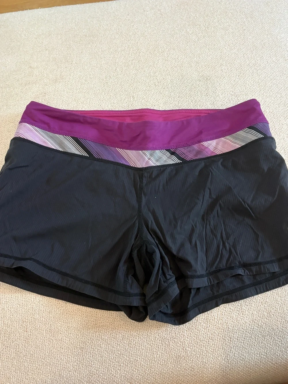 lululemon athletica Purple High-Rise Waistband Workout Shorts VINTAGE